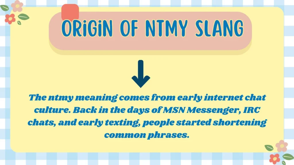 Origin of NTMY Slang 