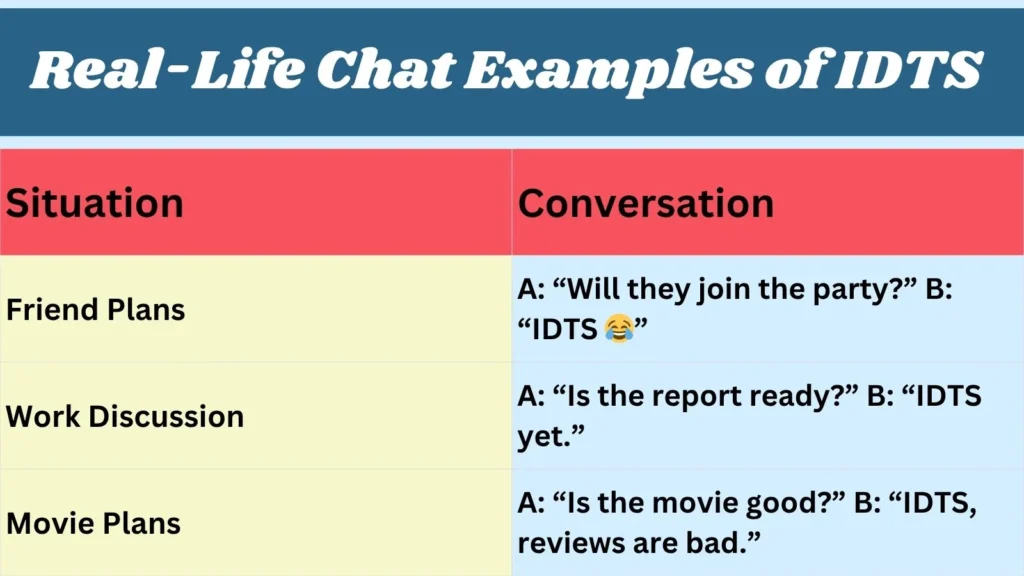 Real-Life Chat Examples of IDTS 