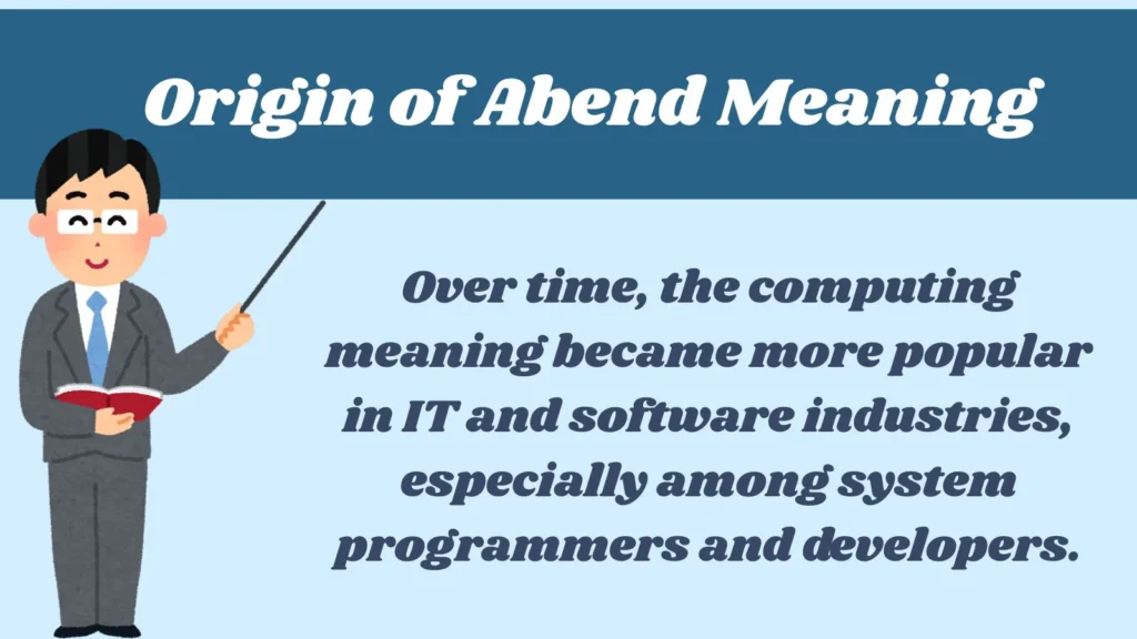 Origin of Abend Meaning 