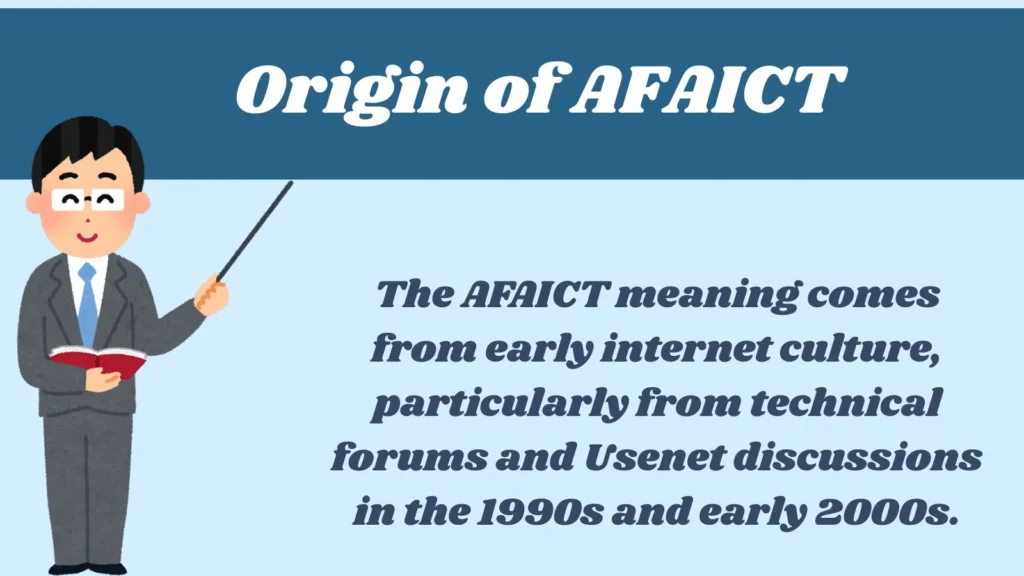 Origin of AFAICT