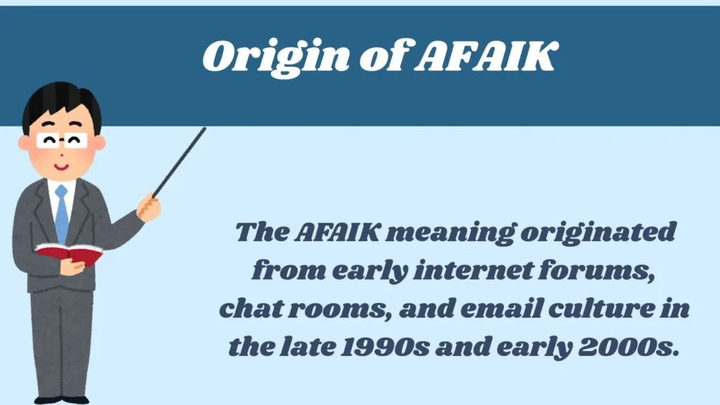 Origin of AFAIK