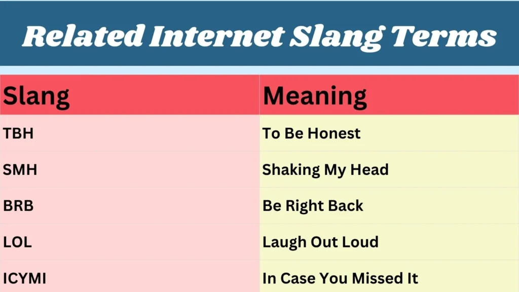 Related Internet Slang Terms