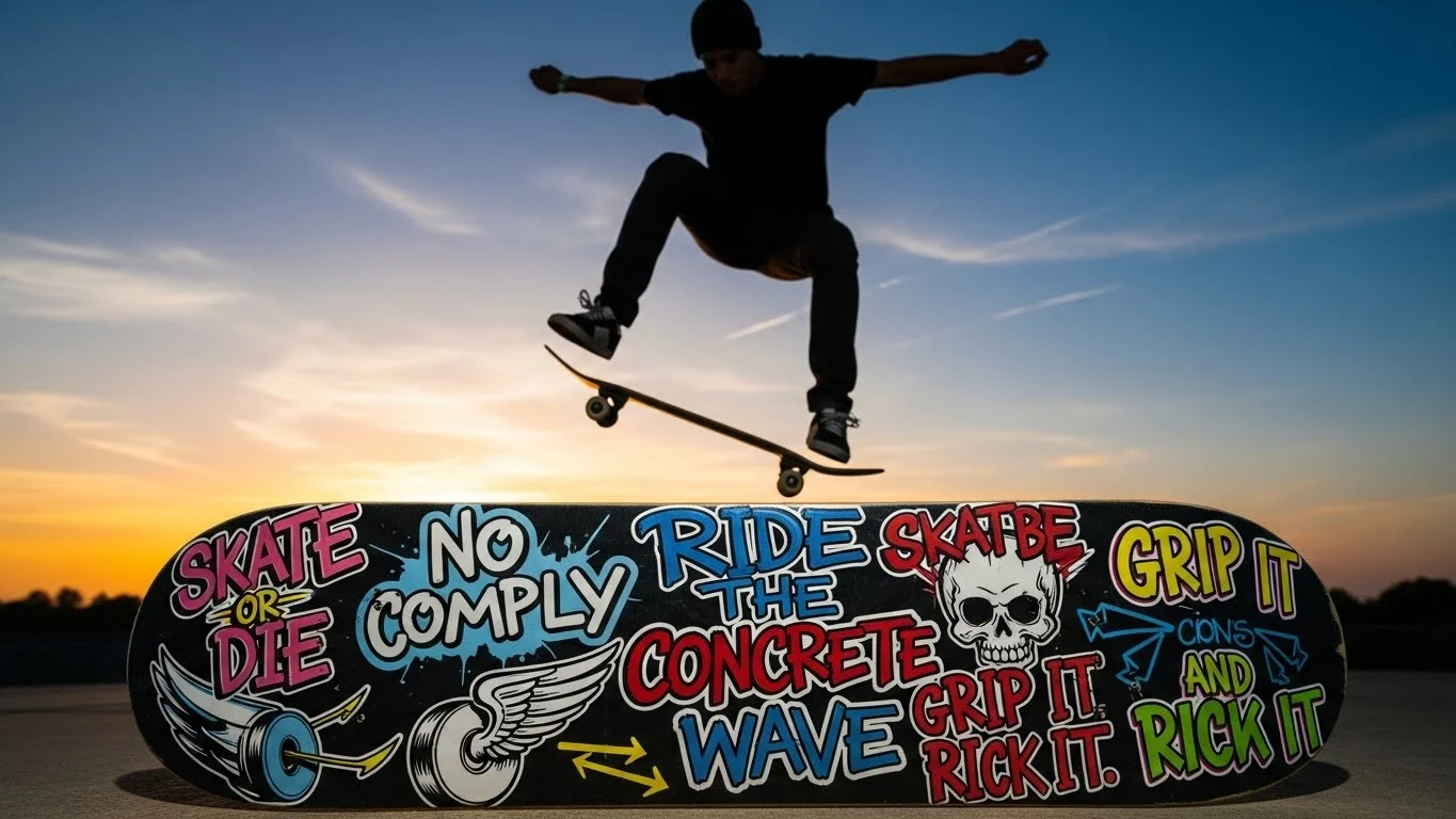 skateboarding slogans
