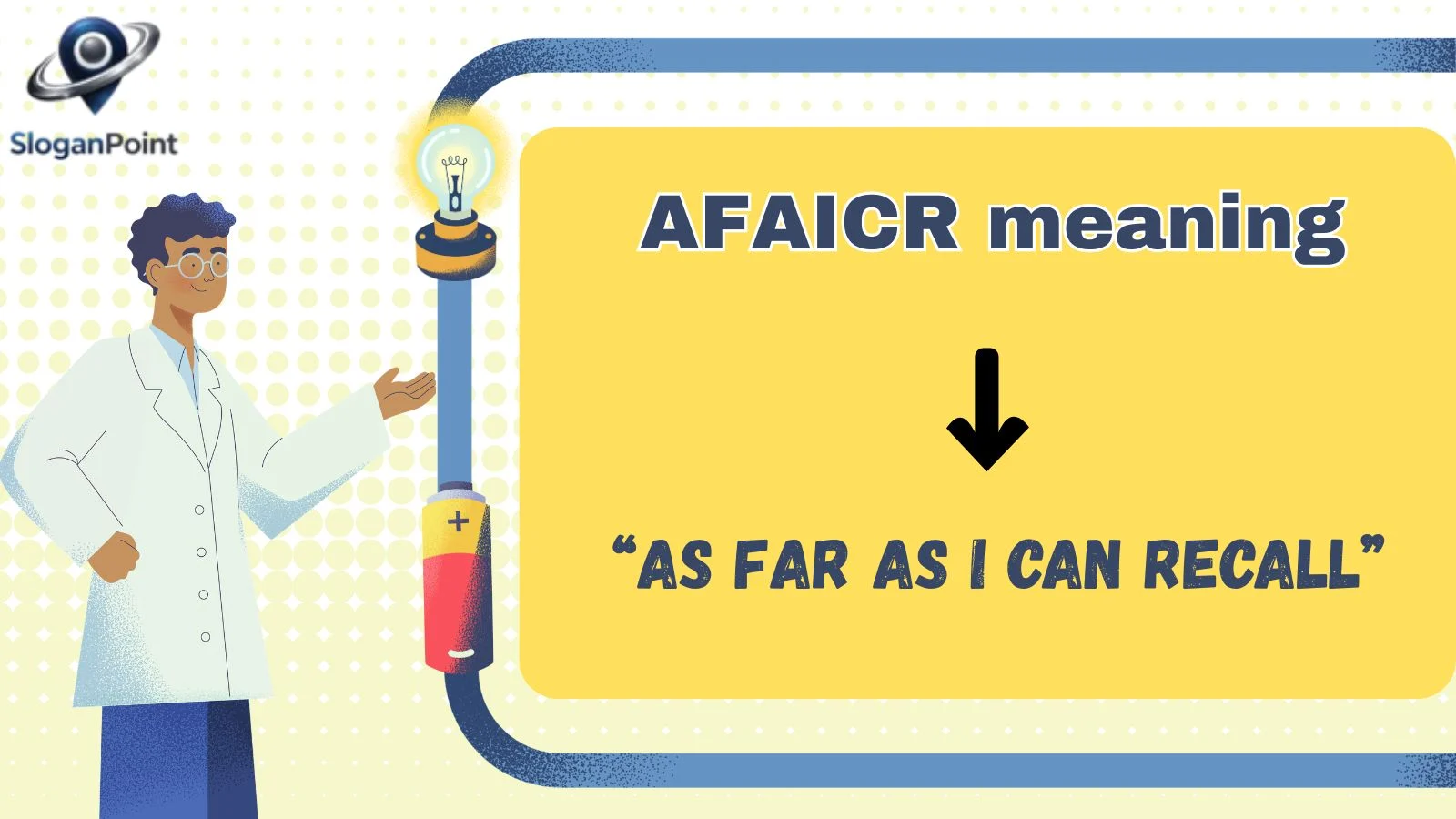 AFAICR meaning 