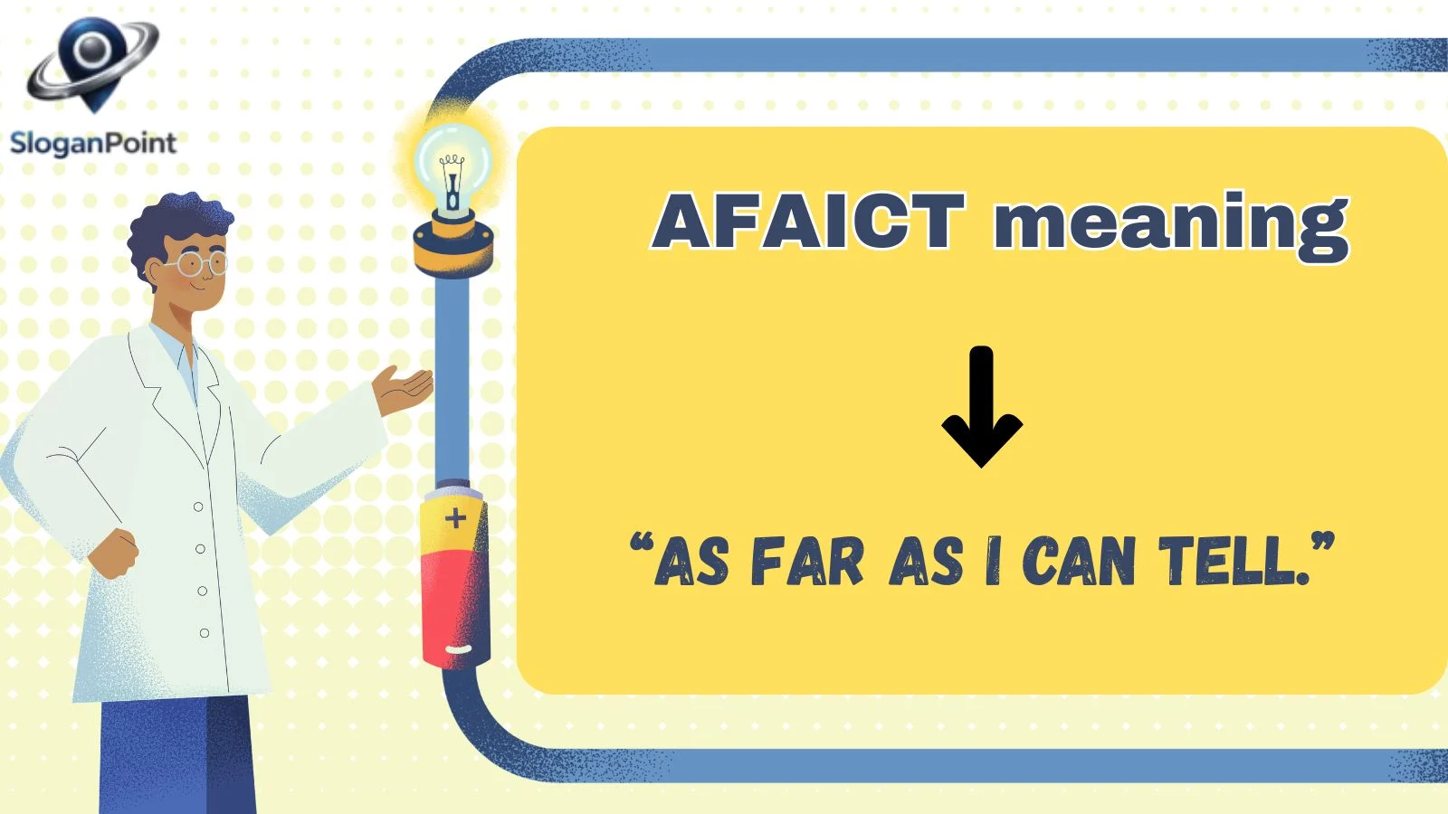 AFAICT meaning,